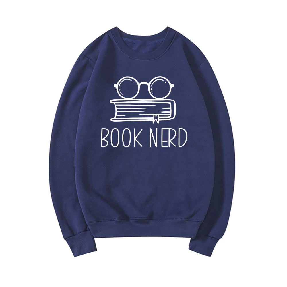 Book Nerd Sweatshirt Skeletons Book Lover Hoodie Unisex Long Sleeve Crewneck Sweatshirts Reading Hoodies Librarian Casual Tops