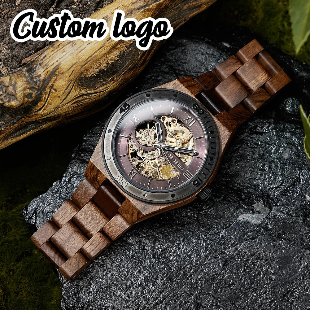 Custom Men's Watches With Automatic Movement Mechanical Wrist Watches From BOBO BIRD the Hottest Gifts for Father's Day