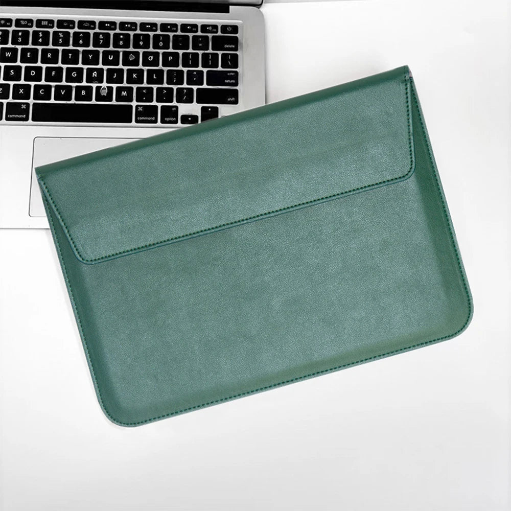 Customized Name PU Leather Men's and Women's Laptop Case Bag 13/15 English Computer Stand Computer Bag