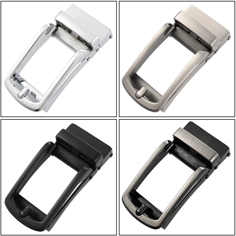 2022 Men's Genuine Leather Belt Hard Alloy Automatic Buckle Natural Cowhide 31mm Business Belt for Male Suit Non-Porous Girdle