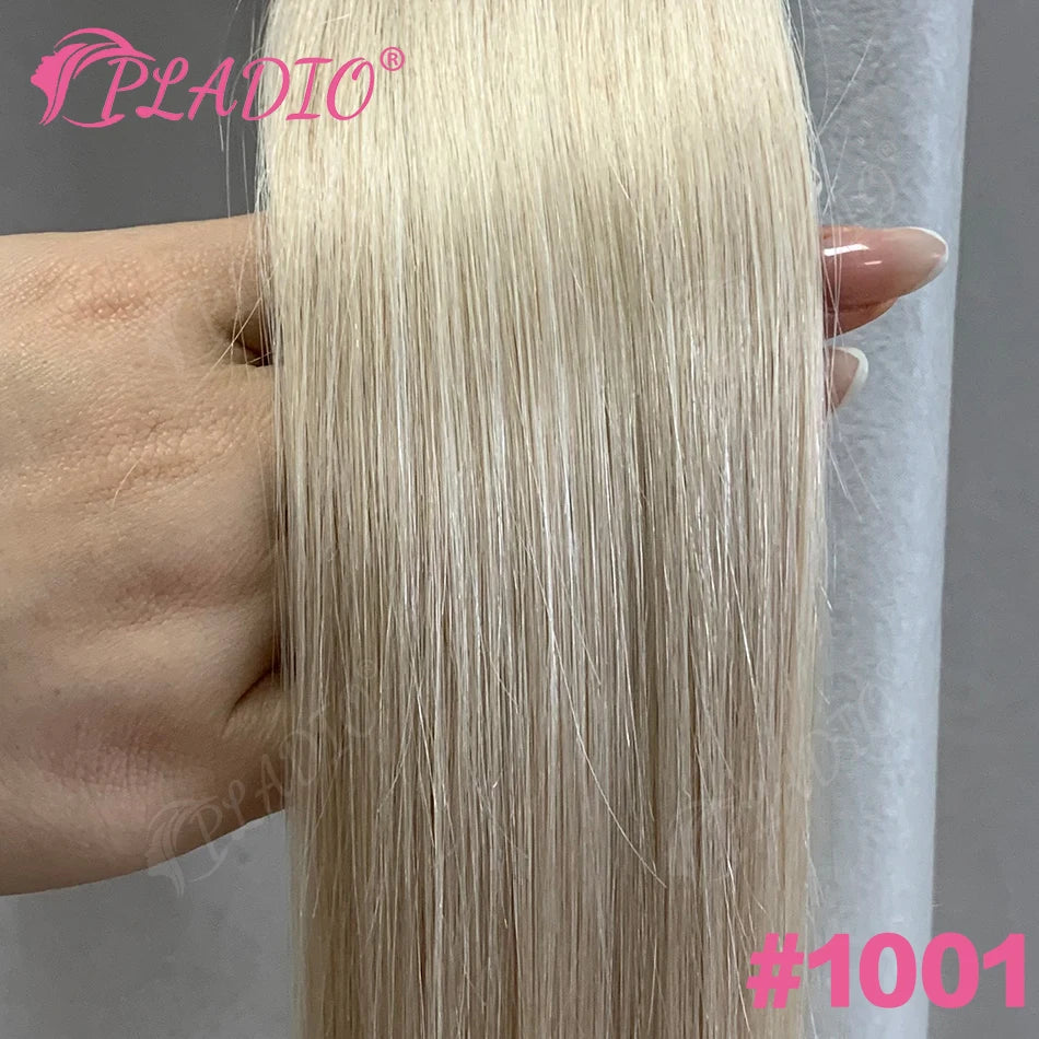 PLADIO Straight I Tip Hair Extensions Human Natural Hair Extensions Keratin Capsule Original Human Hair 12-26 Inch 50pcs 100pcs
