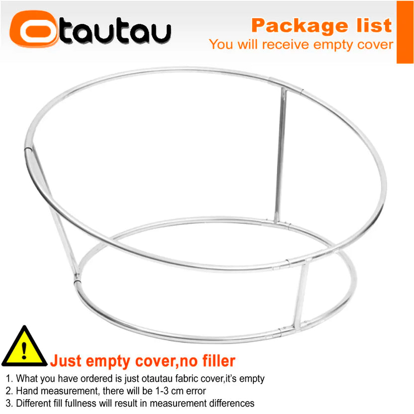 OTAUTAU Funda de puf redonda de piel sintética suave, accesorios de fotografía para recién nacidos, accesorios para otomana, silla portátil DD018