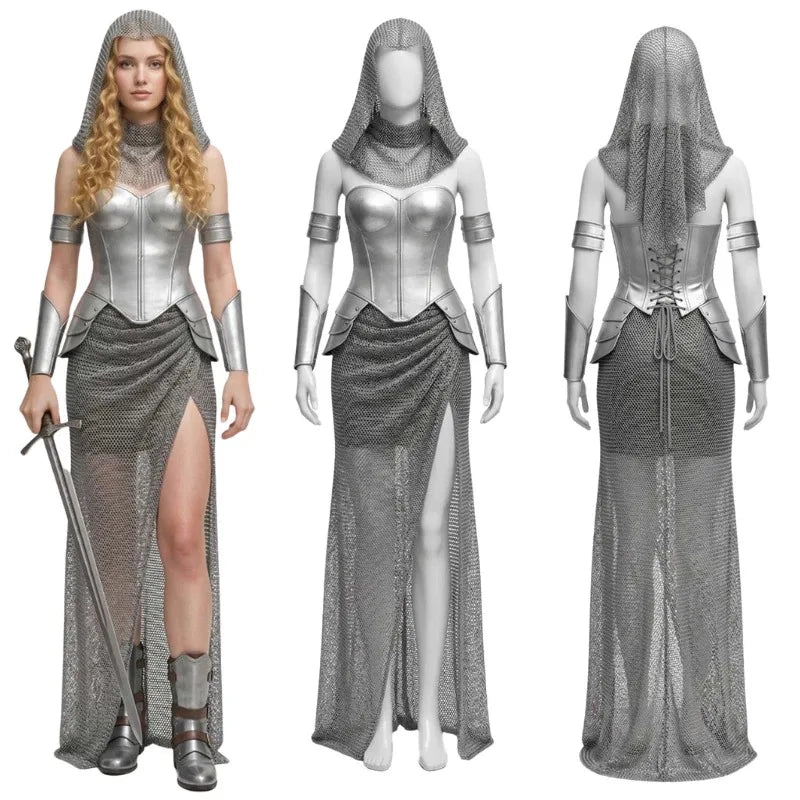 Mittelalterliches Ritter-Kostümset für Damen und Unisex