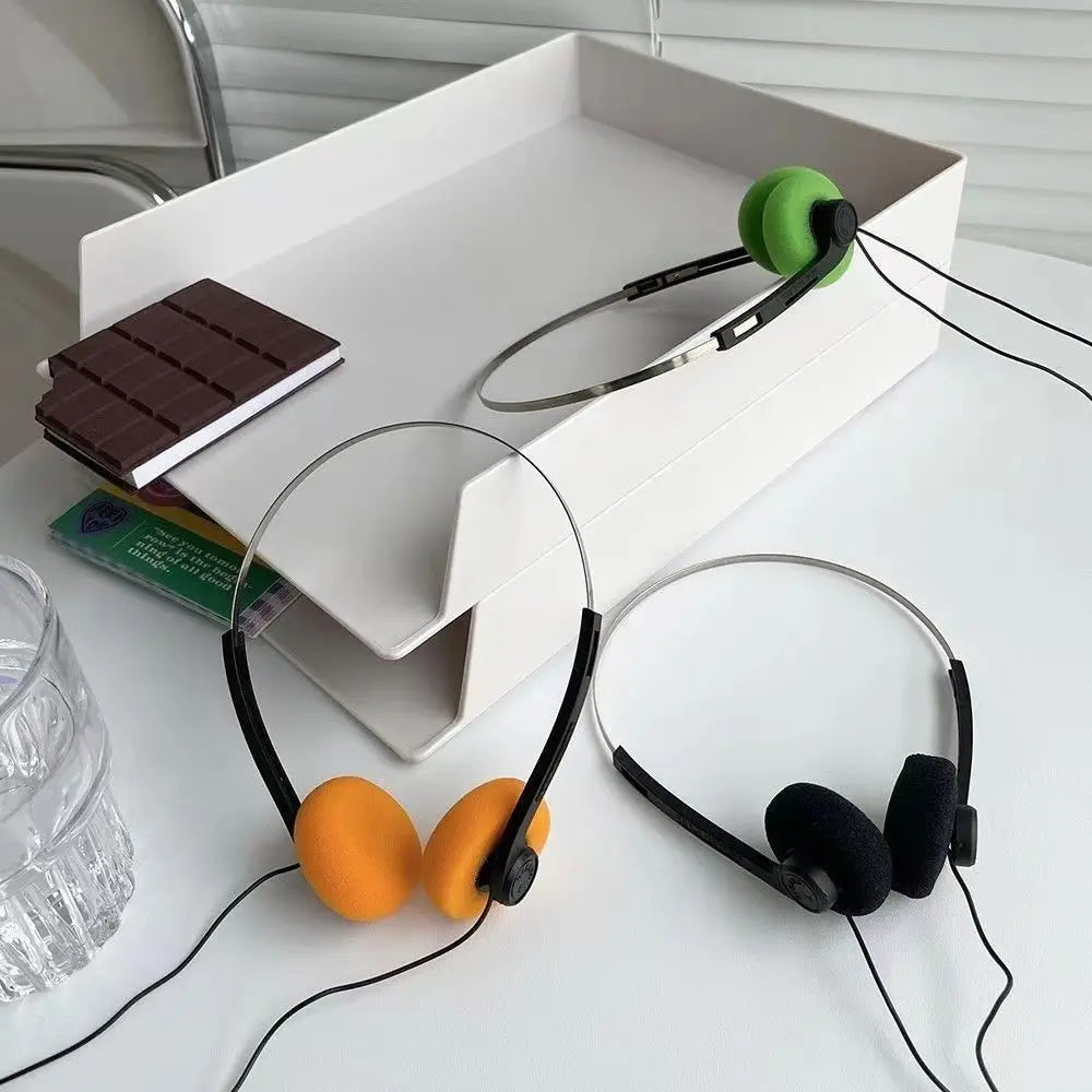 Personality Over-Ear Wired Headphones with Volume Control and Noise Cancellation