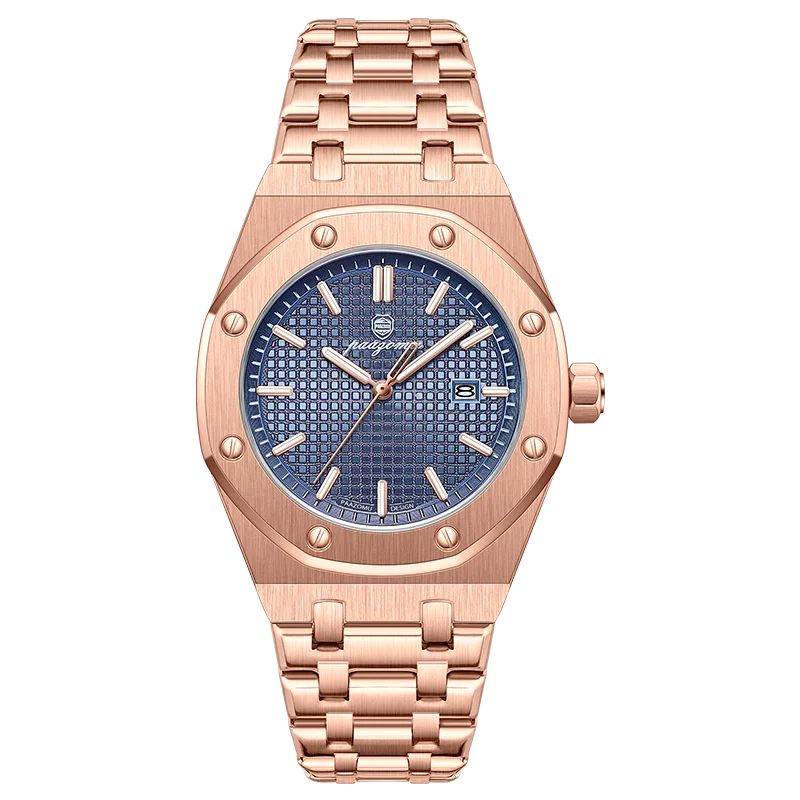 Customized Watch PAAZOMU Business Man Wristwatch Waterproof Luminous Date Men Watch Stainless Steel Quartz Watches for Men Reloj
