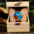 Customize Man Watch Resin Quartz Men's Watches BOBO BIRD Wood Wristwatch Male Timepiece Clock Blue Wrist Man Watch