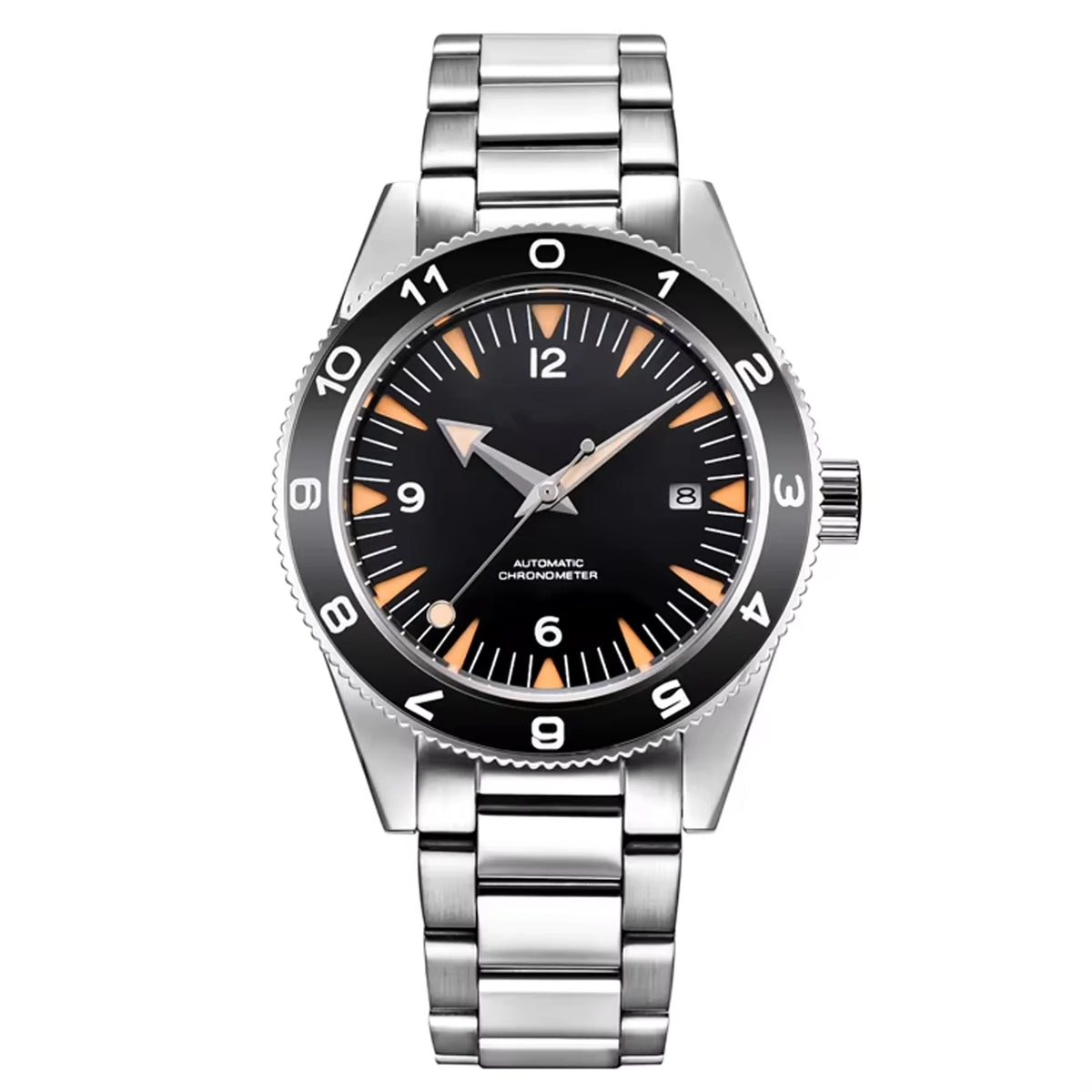Customized Logo 41MM Men's Watch Luxury Business NH35 Movement Mechanical Watch Sapphire Glass Calendar Diver Wristwatch Model