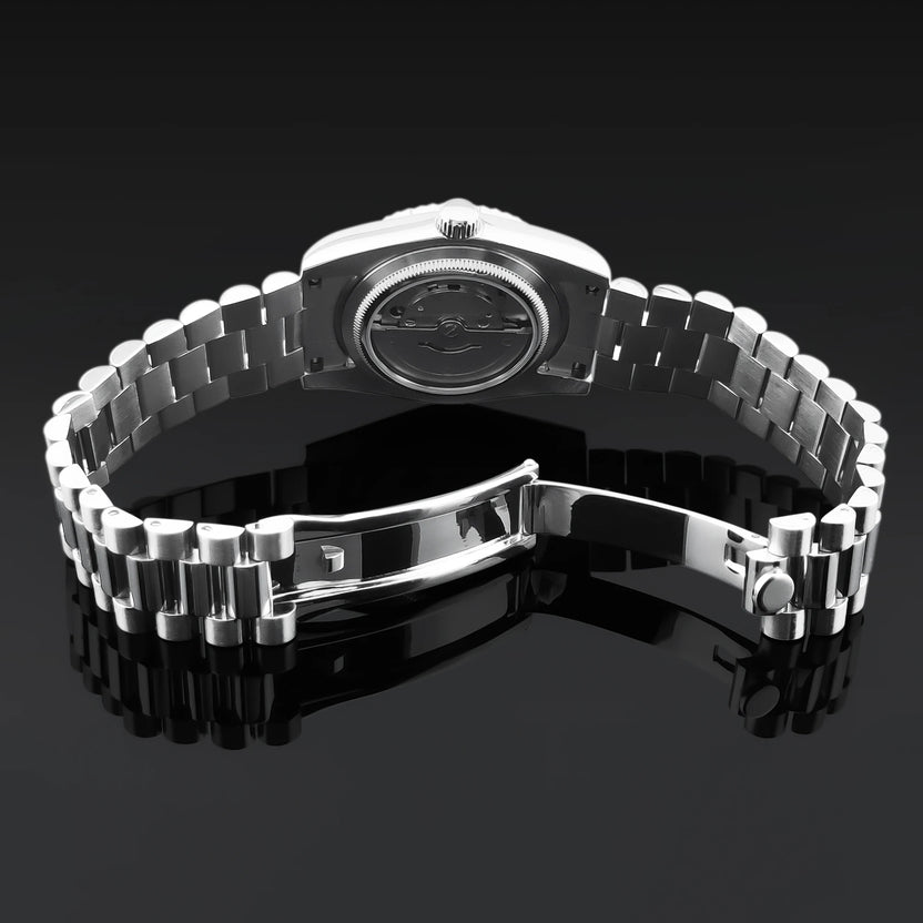 Męski zegarek mechaniczny 36/39 mm z nowym czarnym cyferblatem, luksusowy, mechanizm NH36/St1644, szkło szafirowe, wodoszczelność 10 BAR