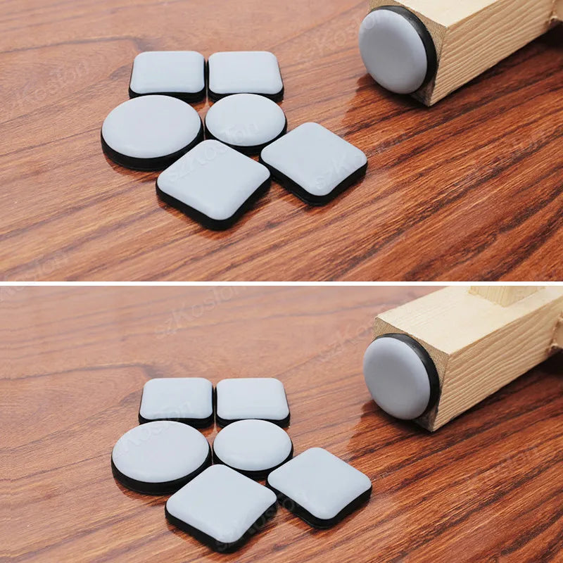 4pcs Plastic Furniture Glider Pads with PTFE for Floor Protection