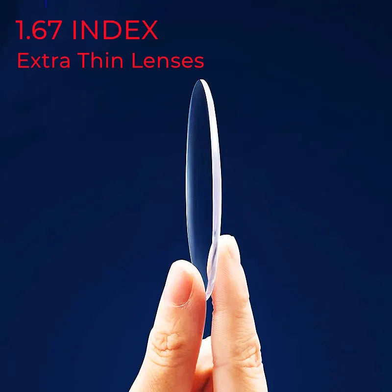 1.67  Aspheric Lenses Organic Resin Lenses Super Thin Anti Reflection and Scratch High Hardness Good for Rimless Glasses