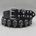 Heavy Metal Punk Belt Genuine Leather Hip Hop Belts for Men Cross Rivet Jeans Belt Male Strap Ceinture Homme Designer Belt