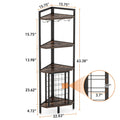 Tribesigns Wine Rack Bar Cabinet 4 Tier Corner Shelf With Glass Holder
