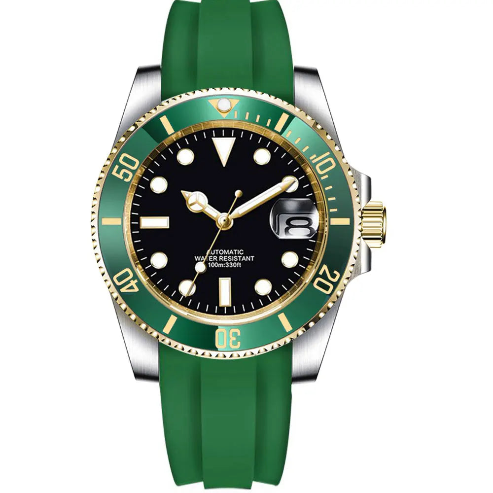 Custom Logo Luxury Sapphire Crystal NH35 Miyota Automatic Mechanical Watch Rose Men's Watch 10Bar Swimming Date Male Clock