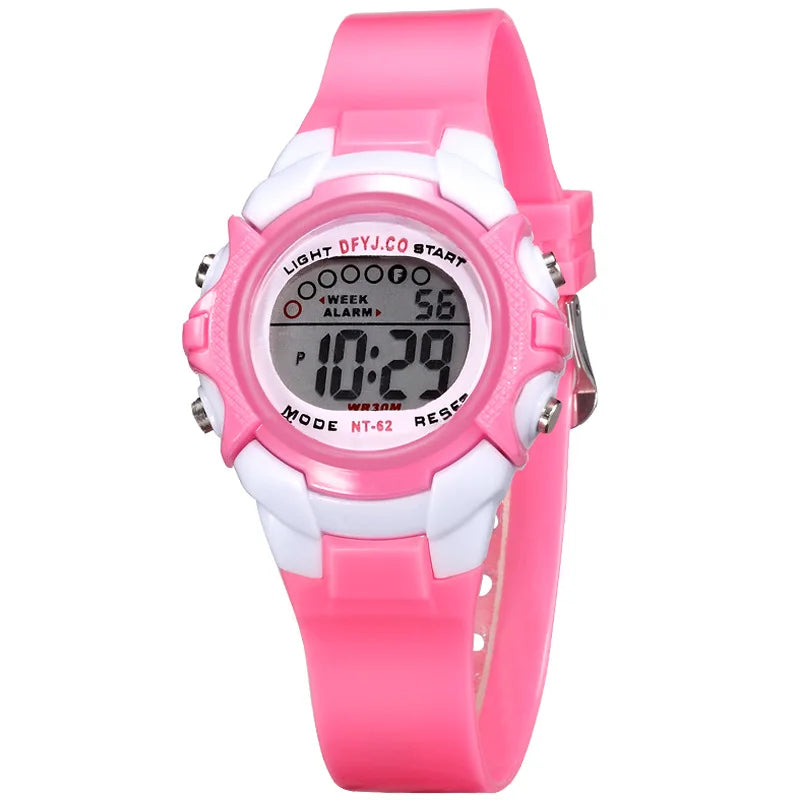 Reloj digital para niños, 7 colores LED, resistente al agua, correa de silicona deportiva, regalo para estudiantes de 3 a 10 años, niños y niñas