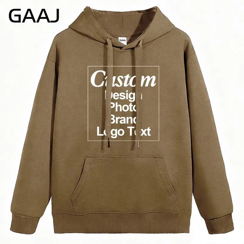 High Quality Custom Hoodie Cotton Sweatshirt Print Embroidery Brand Logo Text Photo Design Men Women Famliy Team Clothing 300g