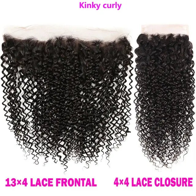 12A Lace HD Transparent Frontal 13x4 Water Wave 4X4 Closure Human Hair Brazilian Loose Closure Deep Water Kinky Curly Straight
