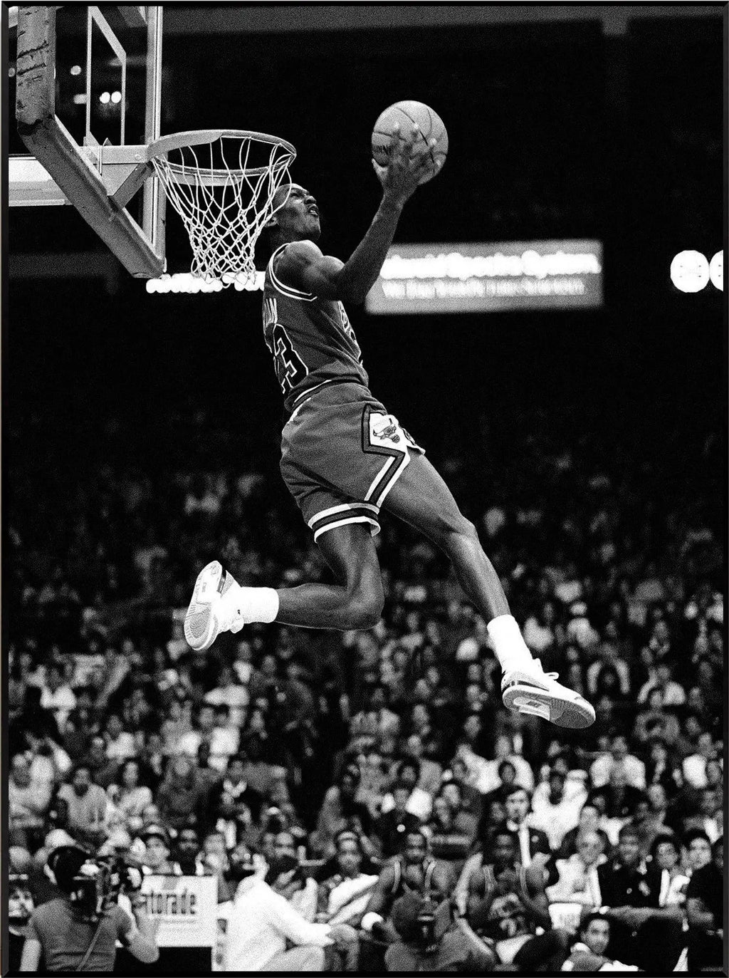 Michael Jordan Black and White Basketball Canvas Wall Art