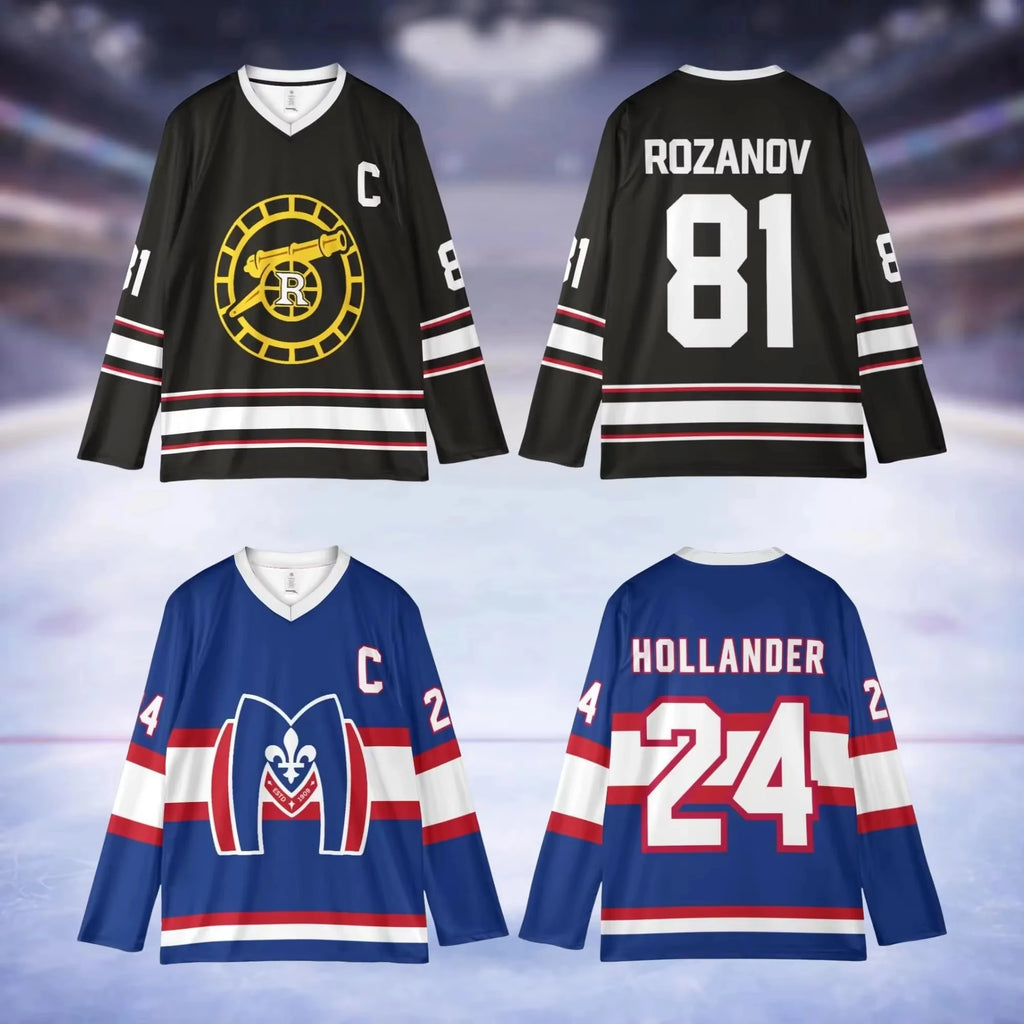 Heated Rivalry Inspired Ilya Rozanov & Shane Hollander Hockey Jersey Hollanov Merch Hudson Williams Connor Storrie Fan Jersey