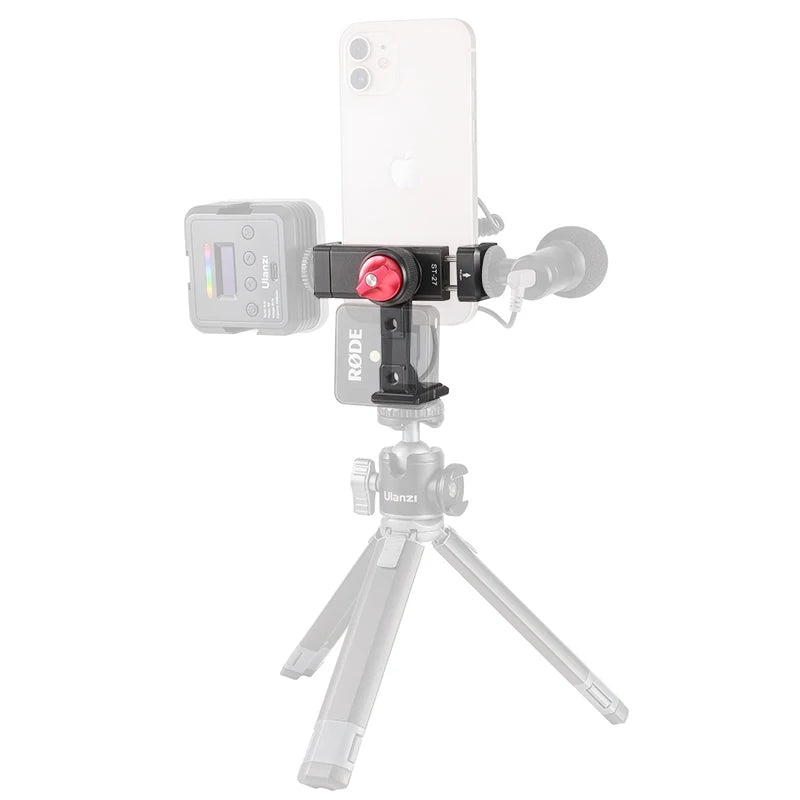 Ulanzi ST-27 Aluminum Phone Holder Clamp with Cold Shoe and Arca Tripod Mount