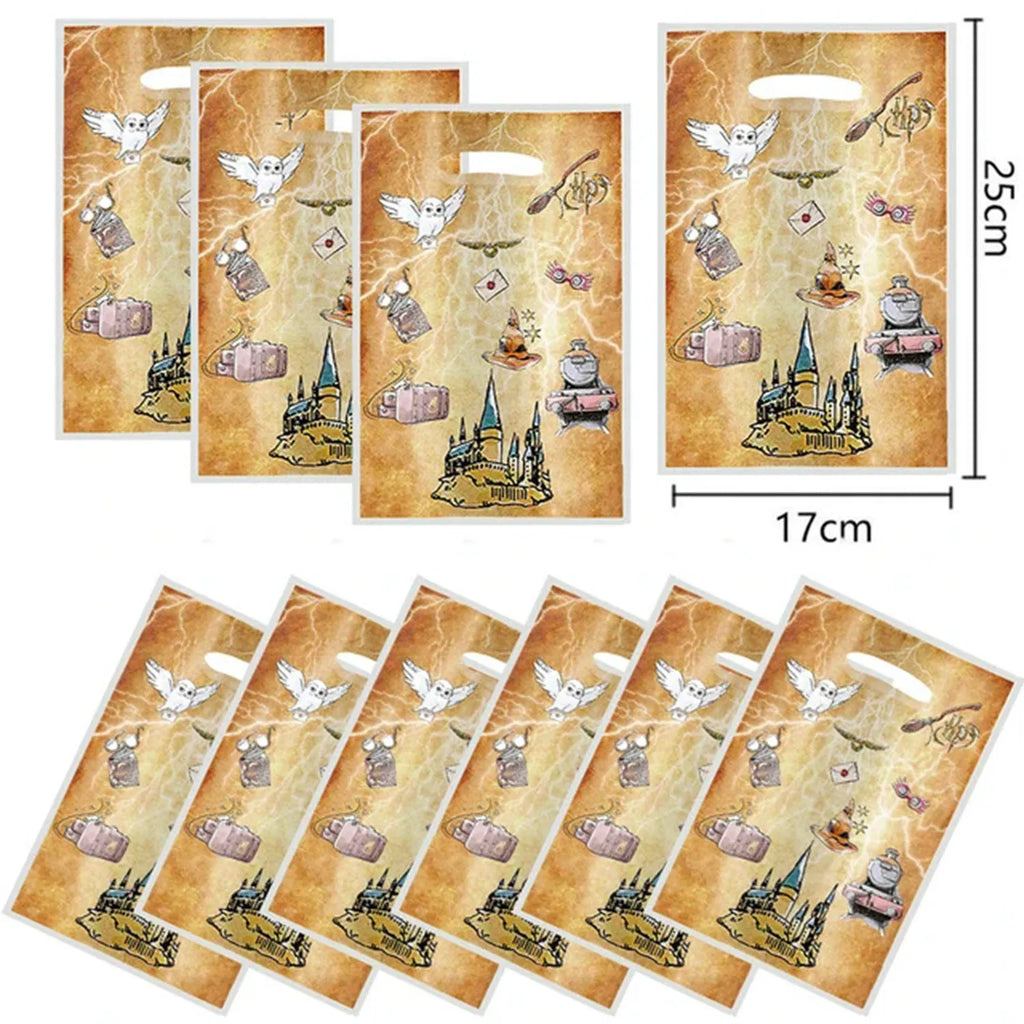Cartoon Magicss Kids Birthday Party Decoration Academy Set Face Stickers Gift Bags Slap Bracelets & Themed Party Gifts Supplies