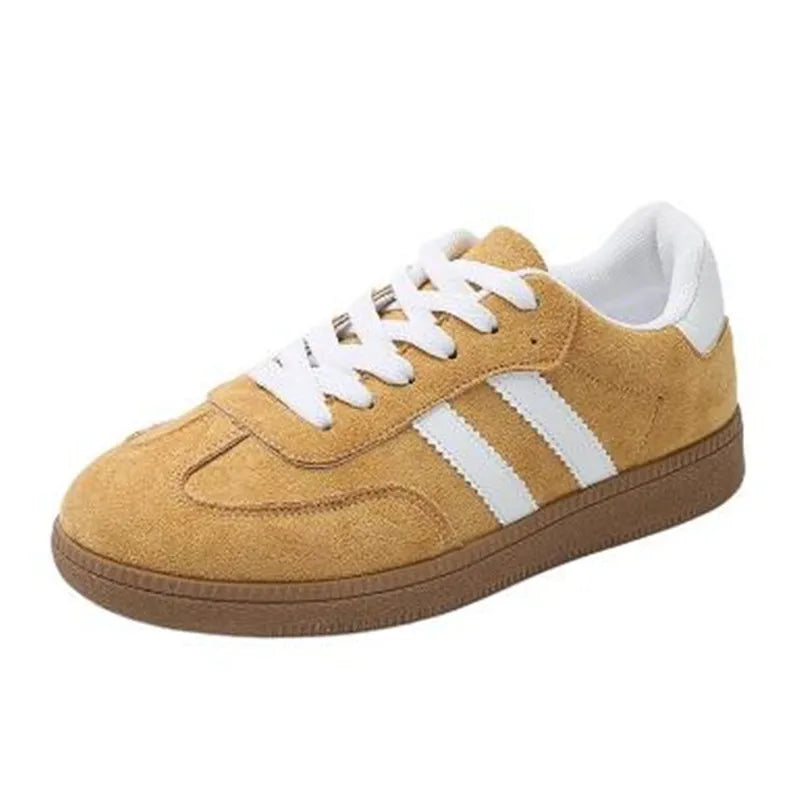 2026 Retro Round Head Soft Leather Shoes Spring New Style Versatile Breathable Lightweight Agan Sports Shoes for Couples Sneaker