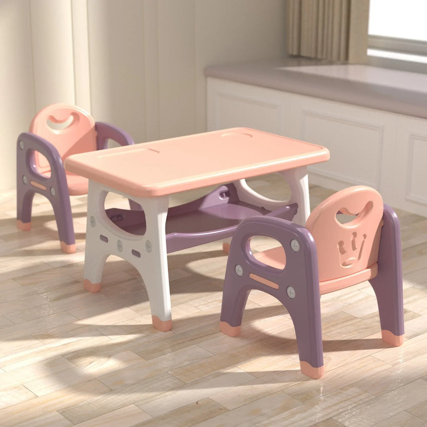 Conjunto de mesa y silla de aprendizaje para niños, escritorio pequeño de jardín de infancia, mesa de escritura para bebés, escritorio de plástico para jugar y estudiar