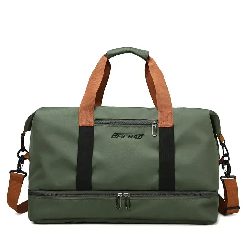 Bolso de viaje y gimnasio de gran capacidad en tela Oxford con correa para el hombro