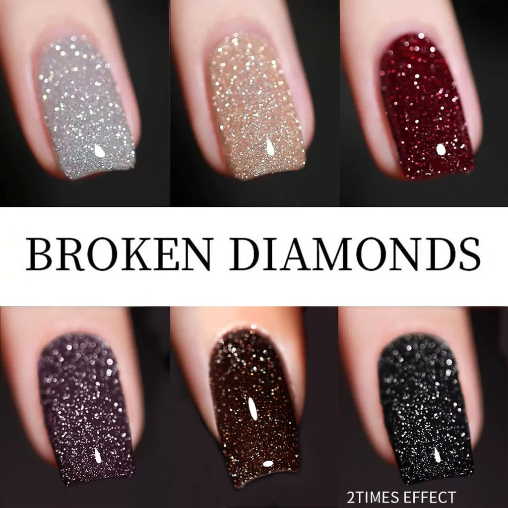 MIANEL 2026 Autumn Gel Nail Polish Adhesive Burst Flash Broken Diamond Halloween Christmas Nails Art Kit for Professional Use