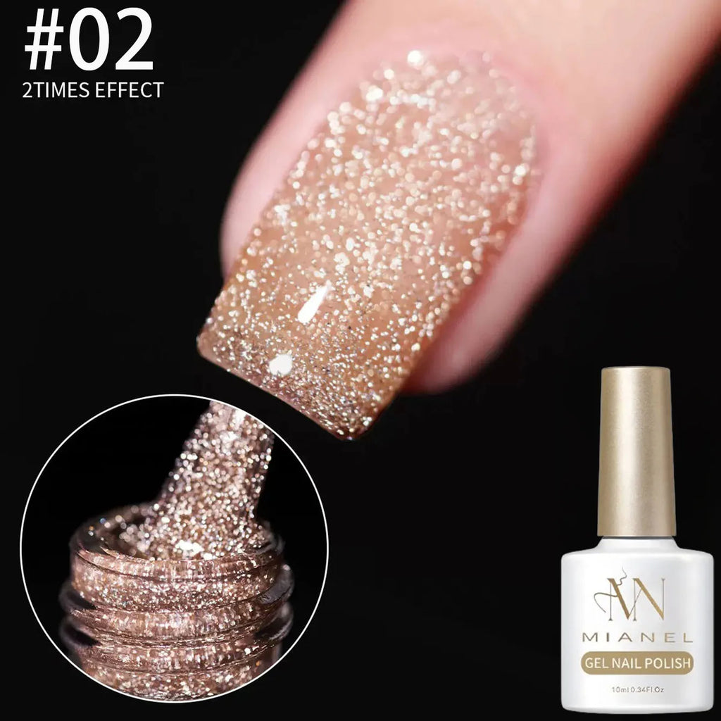 MIANEL 2026 Autumn Gel Nail Polish Adhesive Burst Flash Broken Diamond Halloween Christmas Nails Art Kit for Professional Use