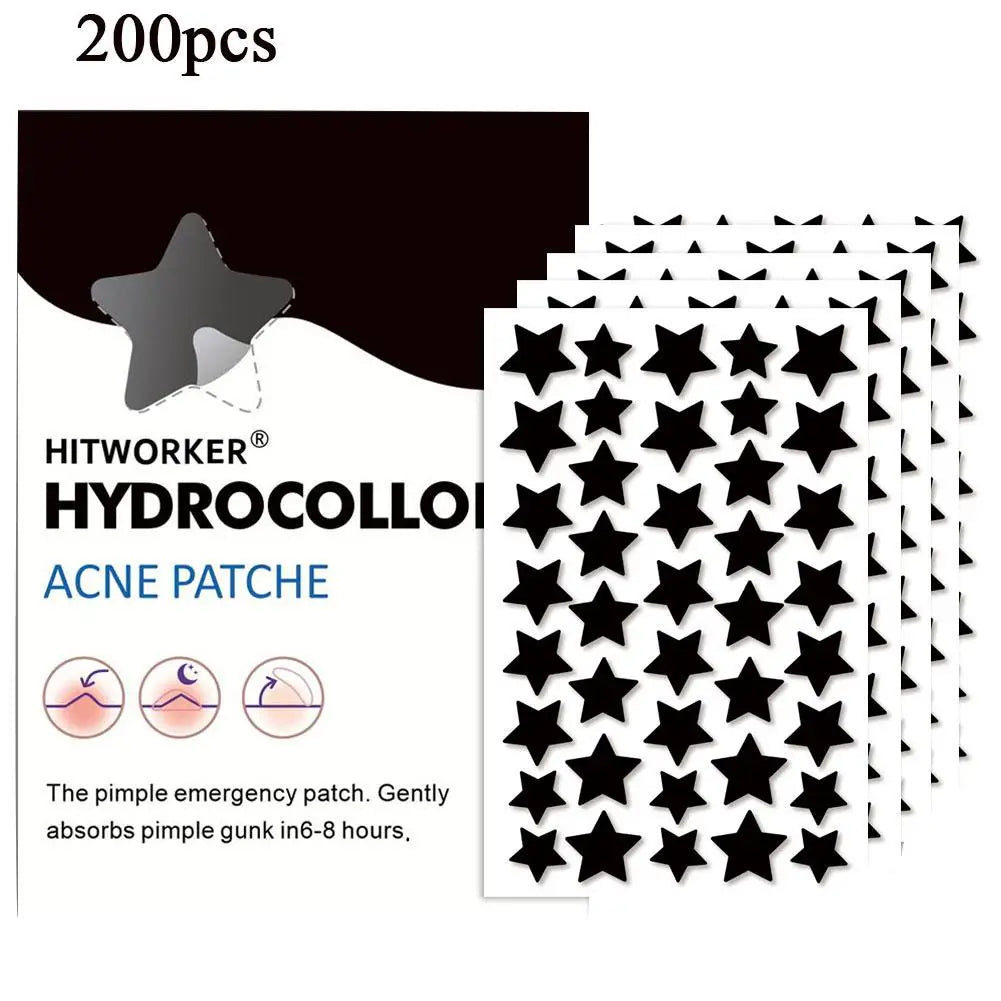 200/400pcs Black Star Acne Patch Fashion Ultrathin Breathable Acne Covering Hydrocolloid Patch Beauty  Face Acne Patch