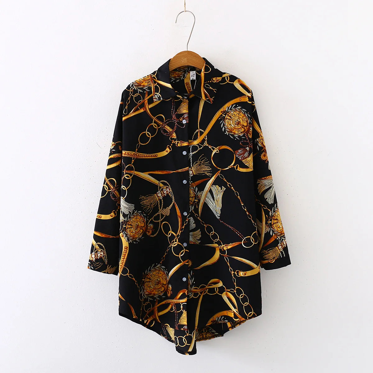 Chemise vintage pour femme, haut boutonné, chemisier sexy grande taille, t-shirt ample décontracté, cardigan