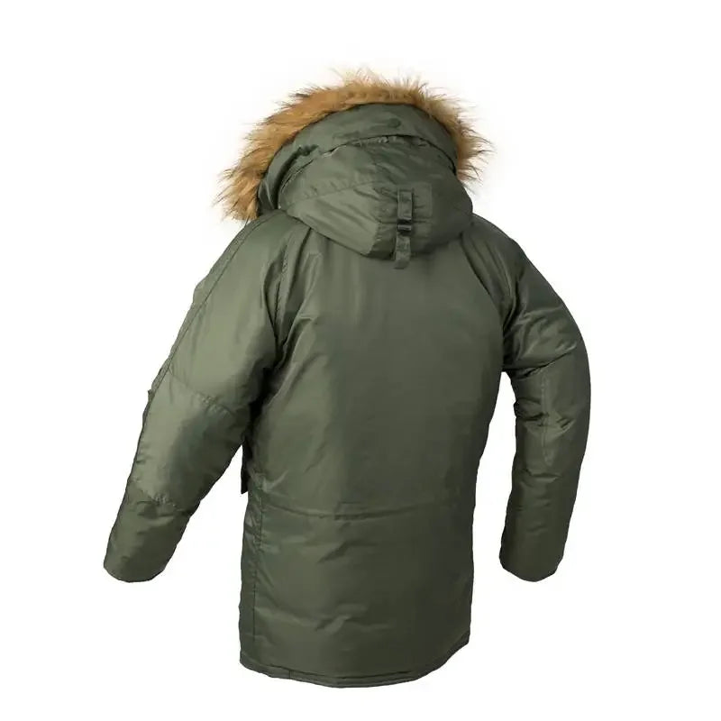 Parka militar coreana gruesa de invierno con capucha de piel, abrigo tipo bomber táctico, cálido, cortavientos, largo, ropa de hombre