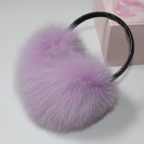 Real Fox Raccoon Fur Hang Ear Cover Warm Winter Earmuffs Headwear Ear Muffs Earmuffs Cold Ear Warmer Ear Protection Headband