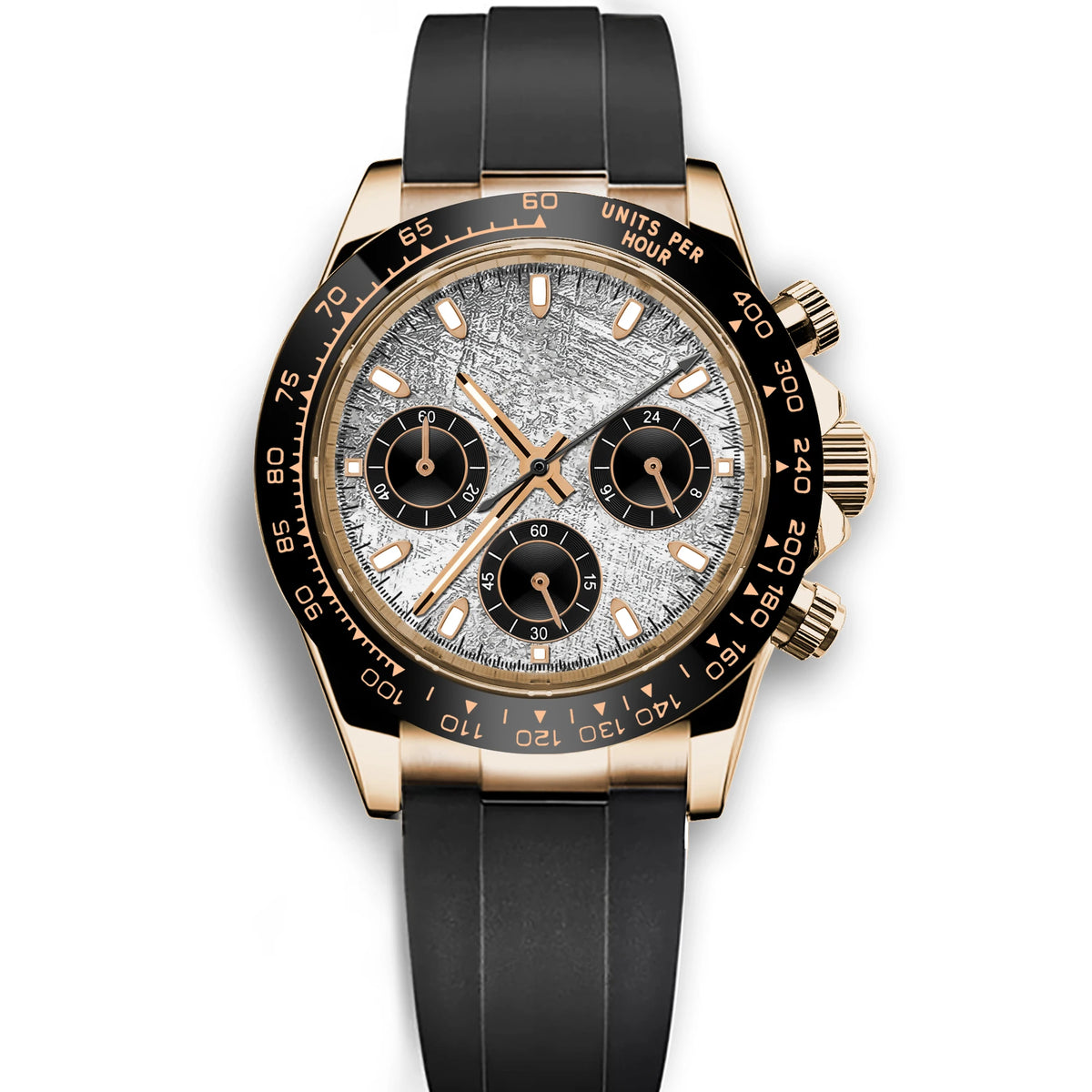 Corgeut Luxury Men's 39mm Quartz Watch Chronograph Sapphire Fashionable Trendy Stylish Sports Steel Band Wristwatch Custom Logo
