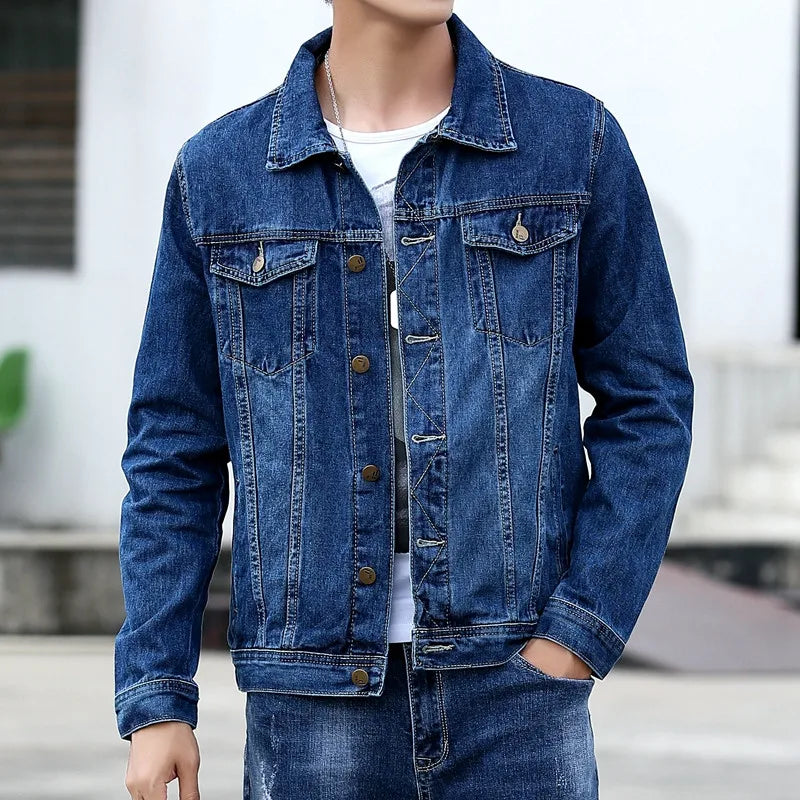 Nuevas chaquetas vaqueras informales para hombre de primavera y otoño