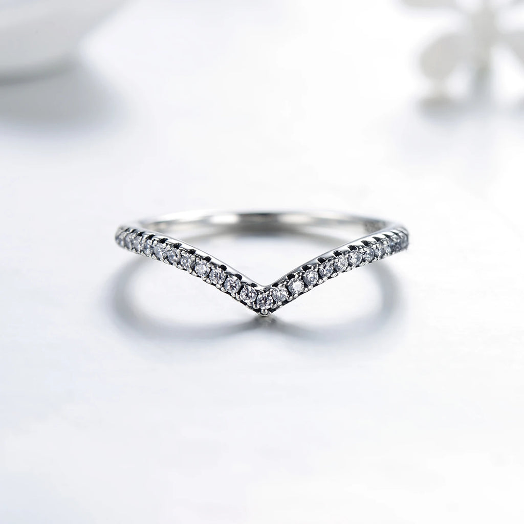 Modian 3 Style Real 925 Sterling Silver Stackable Simple Ring Clear CZ Fashion Instagram Jewelry for Women Couple Gift Rings