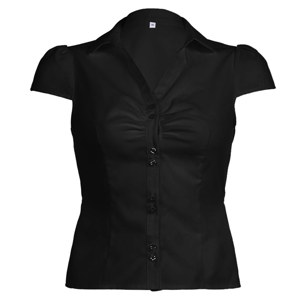 Chemise femme cintrée blanche en coton et polyester