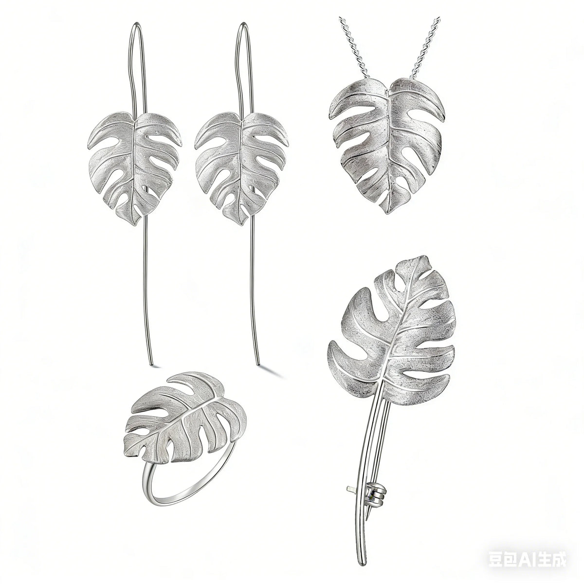 Lotus Fun Äkta 925 Sterling Silver Handgjorda Fina Smycken 18K Guld Monstera Blad Design Hänge Utan Halsband för Kvinnor Present