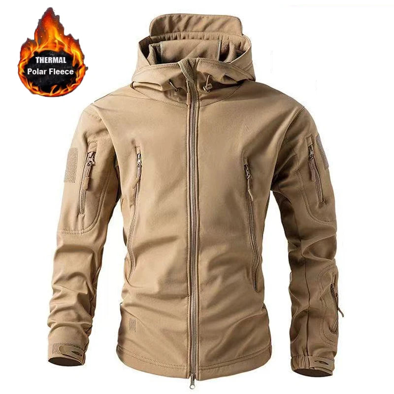 Chaqueta polar softshell para hombre, impermeable, cortavientos y térmica, tallas M-5XL