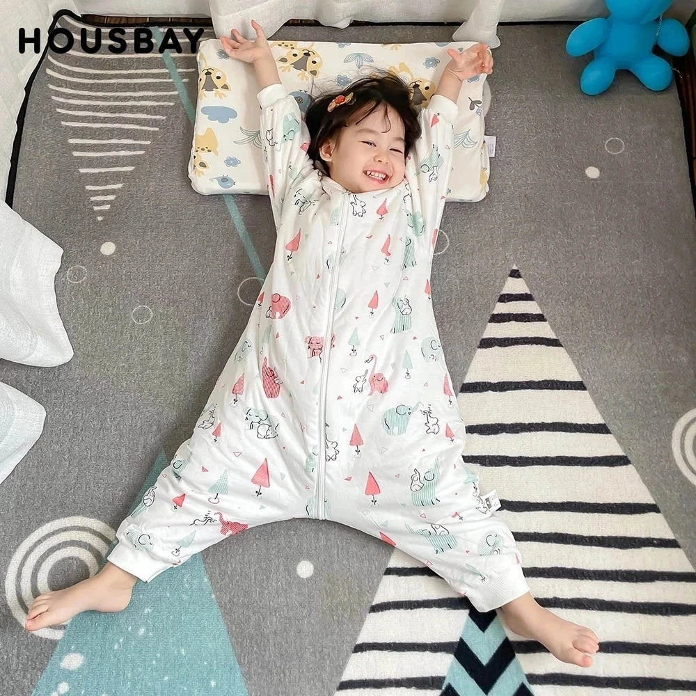 Baby Sleeping Bag Carriage Sack for Newborn Baby Animal Pattern Children Bed Play Split Leg Winter Anti Tipi Sleepsacks Warm