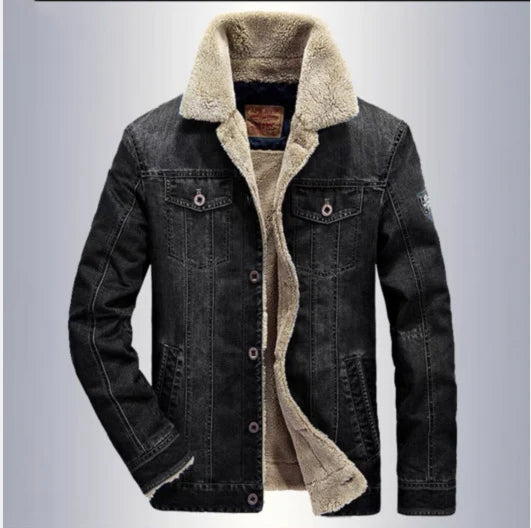 M-6XL Herrjacka och rockar märkeskläder denimjacka mode herr jeansjacka tjock varm vinterjacka ytterplagg cowboy YF055