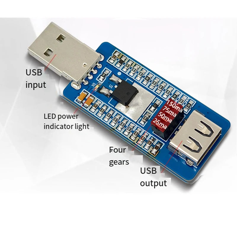 USB Power Bank Virtual Load Anti-Shutdown Module, USB Electronic Load Mobile Power Anti-Shutdown Module