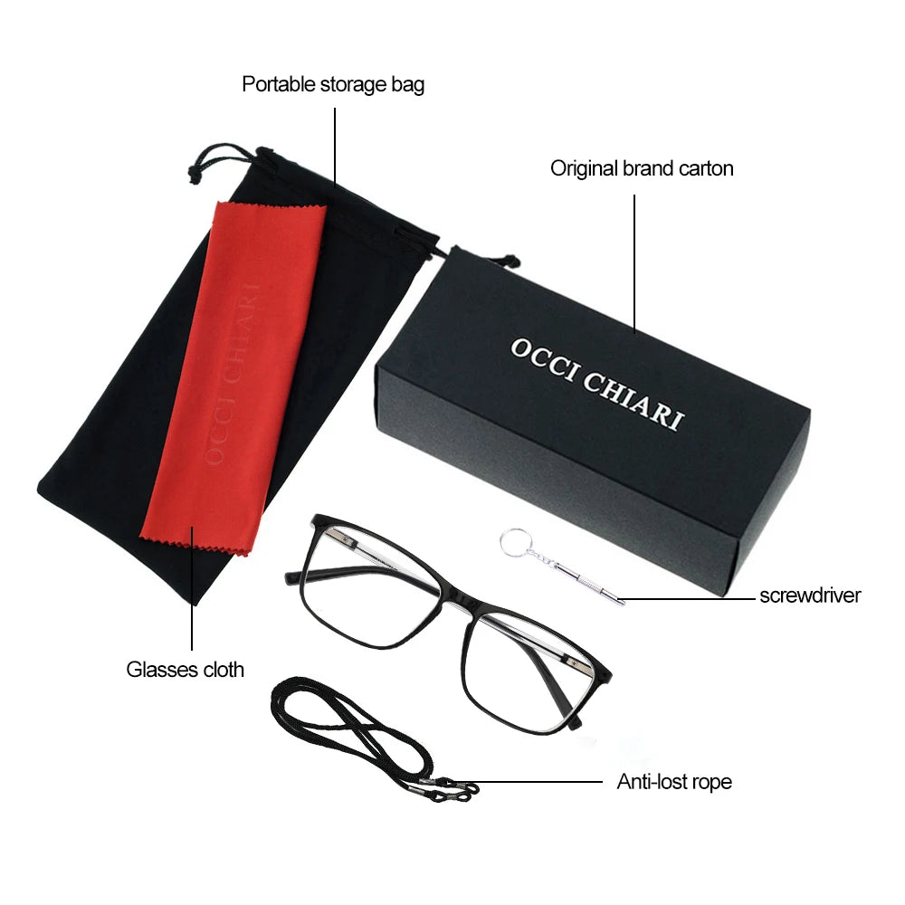 Blue Light Blocking Reading Glasses Men Transparent Computer Eyeglasses Reading Magnifying Eyewear Presbyopic Diopters +1.0 +2.5