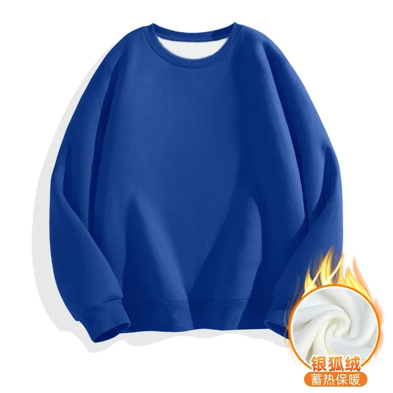 LEGIBLE Autumn Winter Woman's Hoodies Oversize Female Loose Solid Thicken Fleece Warm Women Sweatshirts Lady