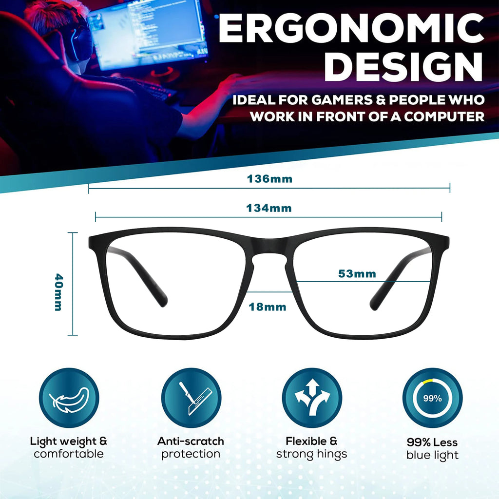 Blue Light Blocking Reading Glasses Men Transparent Computer Eyeglasses Reading Magnifying Eyewear Presbyopic Diopters +1.0 +2.5