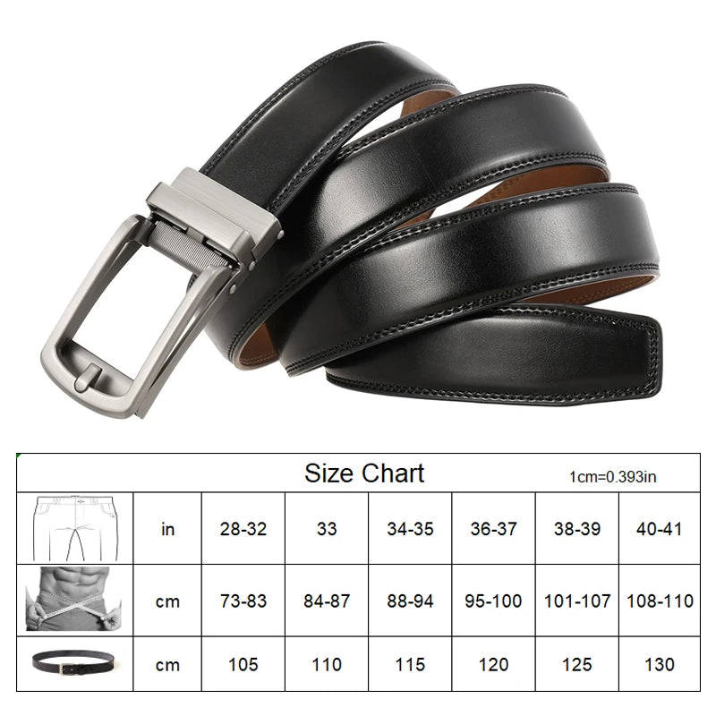 Cinturón de piel auténtica para hombre 2022, hebilla automática de aleación dura, cinturón de negocios de piel de vaca natural de 31 mm, fajín sin agujeros para traje masculino