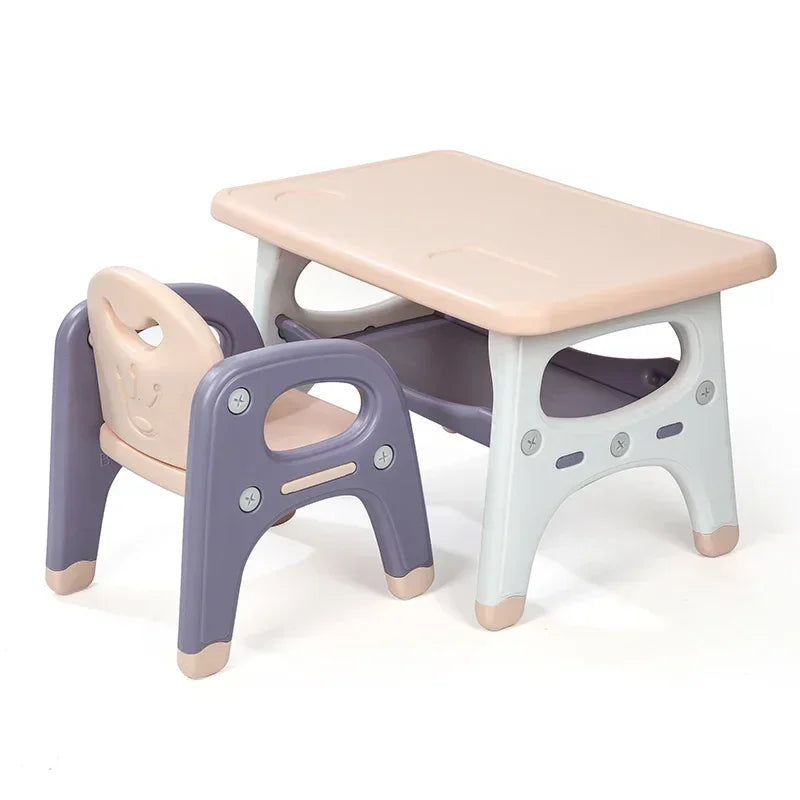 Learning Table and Chair Set for Kids Small Kindergarten Desk Baby Writing Table Plastic Play and Study Desk