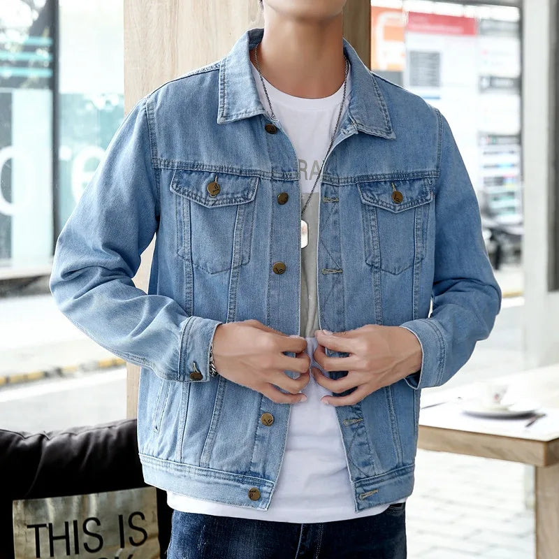 New Spring Autumn Men's Denim Jackets Casual