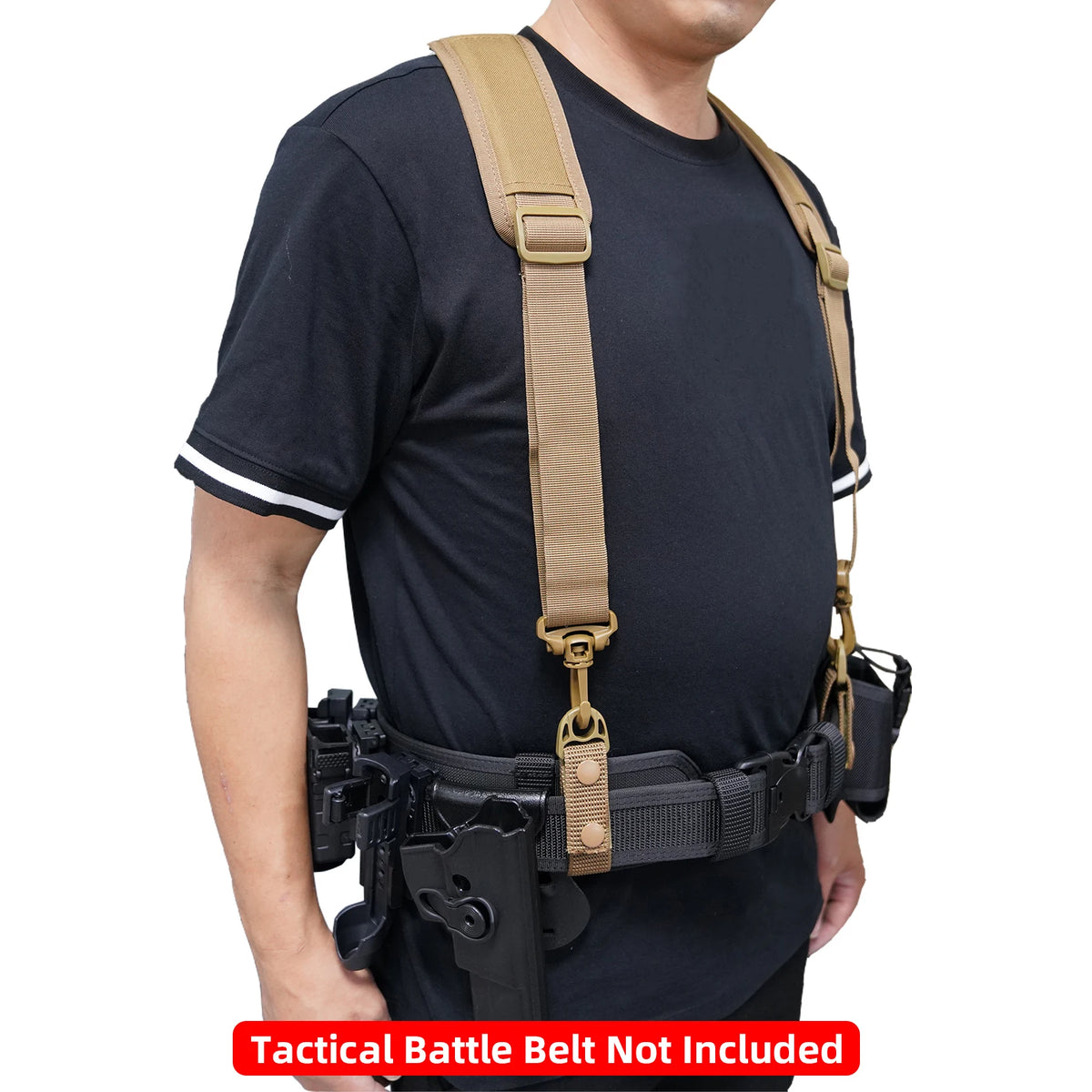 MeloTough Tactical Suspenders 1.5 Inch Polyester Duty Belt Support