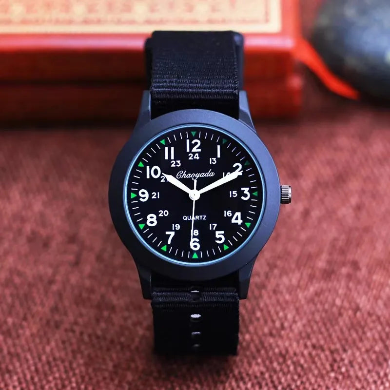 Relojes de marca famosa Chaoyada 2026 de alta calidad, a la moda,  para niños, niñas, estudiantes, hombres, de lona, transpirables y resistentes al sudor, 24 horas.